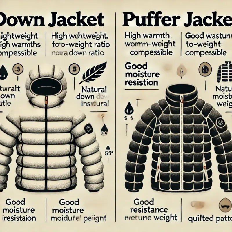 Down Jacket vs. Puffer Jacket : What is the difference